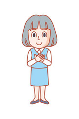 仕事を任されてやる気があふれている若い女性