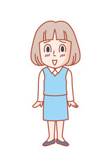 仕事で嬉しいサプライズがあり、戸惑いながらも喜ぶ若い女性