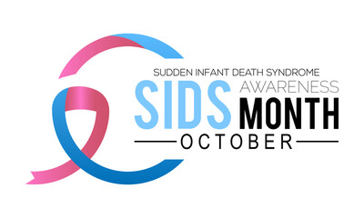 Vector illustration on the theme of Sudden Infant death syndrome (SIDS) awareness month is observed every year in Octobe.