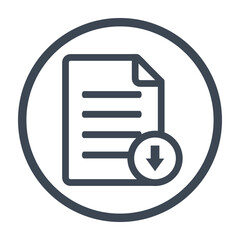 Vector Download Document Icon
