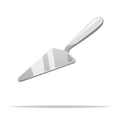Cake shovel vector isolated illustration