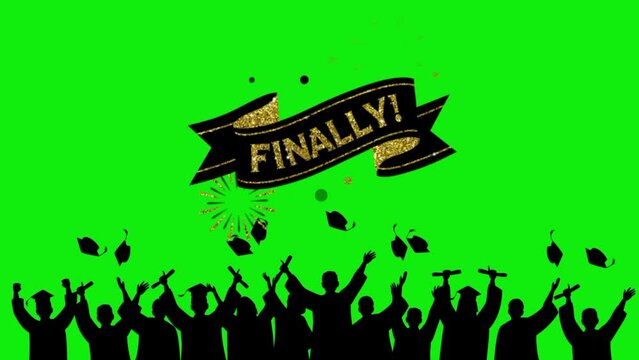 Graduation celebration footage, with green screen, suitable for videos, schools, lectures, advertisements, brochures, school advertisements, invitations, etc. - Powered by Adobe