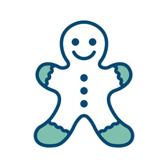 gingerbread icon vector design template in white background
