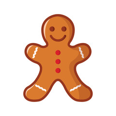 gingerbread icon vector design template in white background