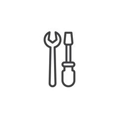 Repair tools line icon