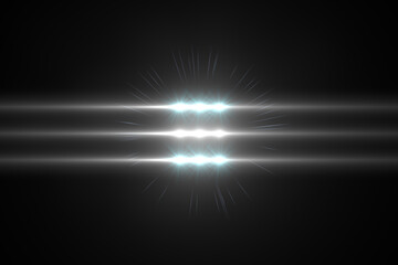 Natural, Sun flare on the black background