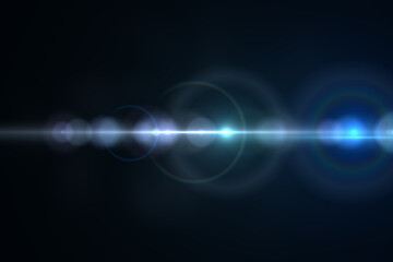 Natural, Sun flare on the black background