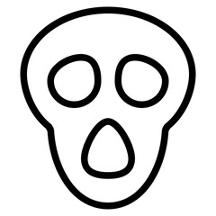 Halloween mask icon with outline style. Suitable for website design, logo, app and UI.