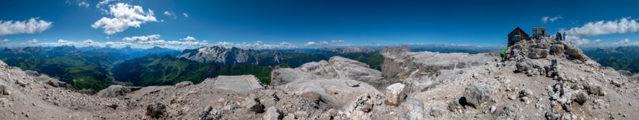 Panorama 360  Piz Boè, Sella group, Gruppo del Sella