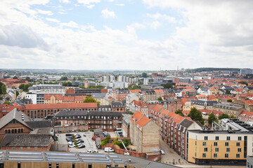 Naklejka na ściany i meble a beautiful scenery photo of aalborg city in denmark