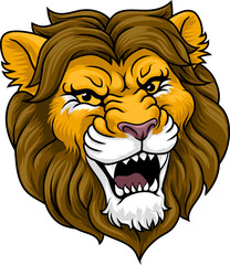 A lion angry lions team sports mascot roaring