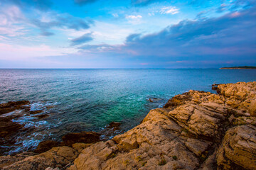 Fototapeta na wymiar wonderful summer view in Croatian coast near Sibenik and Primosten, Europe
