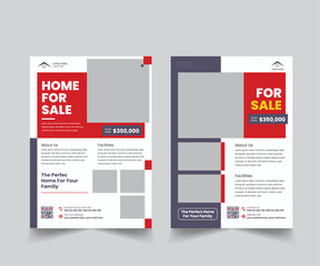 Flyer Design Template. Professional Brochure. Real Estate Poster Vector.