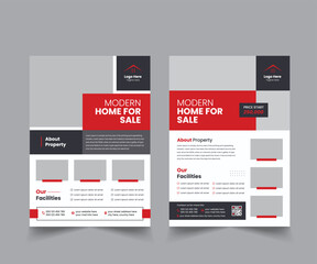 Flyer Design Template. Professional Brochure. Real Estate Poster Vector.