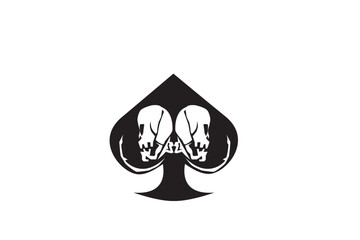 Fototapeta premium spade card icon