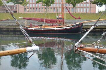 old wooden boat in the harbor