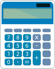 White electronic calculator