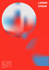 Vector Gradient Colorful Cover. Holographic Abstract Background Poster Design Template.