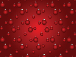 Concept of Christmas wallpaper with decorations - seamless texture. Vector.