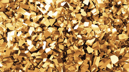 Gold metal background. Brushed metallic texture. 3d rendering