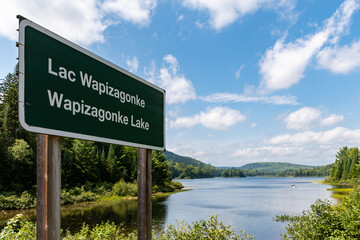 Beautiful view of the Wapizagonke lake in La Mauricie national park, Canada