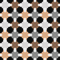 Mid century style seamless pattern