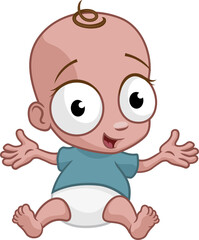 Cute Cartoon Happy Baby