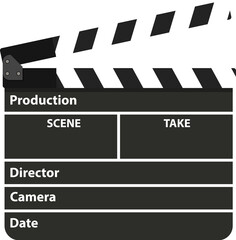 Obraz premium Black opened clapperboard
