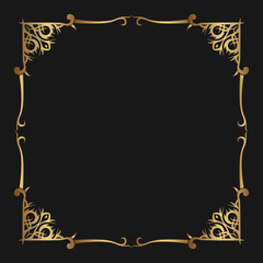 gold vintage frame border ornament