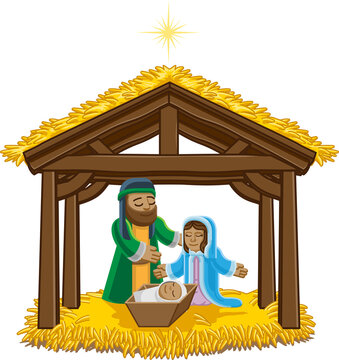 recommend clip art: Nativity Scene Christmas Cartoon
