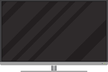 Frontal view of modern widescreen led or lcd tv