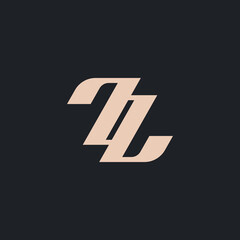 Initial Letter Z ZL LZ Monogram Logo Template. Initial Based Letter Icon Logo