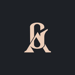 Initial Letter CA AC C A Monogram Logo Template. Initial Based Letter Icon Logo