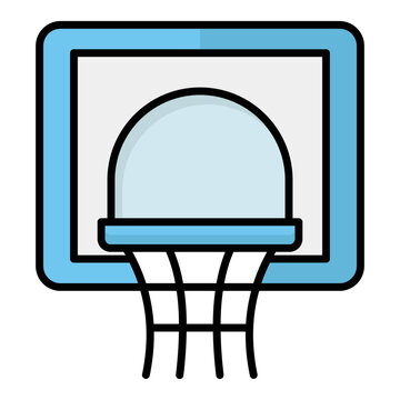 Basketball goal Vector Icon which is suitable for commercial work and easily modify or edit it
