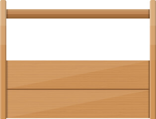 Empty wooden toolbox