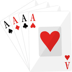 Four aces of poker