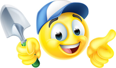 Gardener Emoticon Cartoon Face