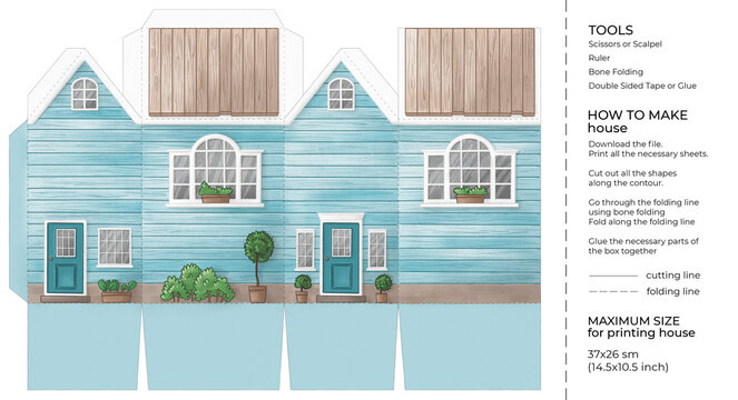 Pop-Up Paper Doll House Files For Printing and Cutting.