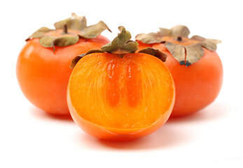 persimmon on a white background