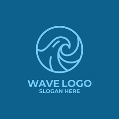 Wave logo vector. Water wave logo