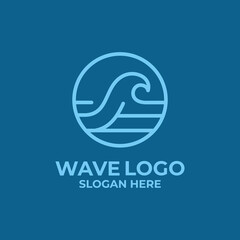 Wave logo vector. Water wave logo