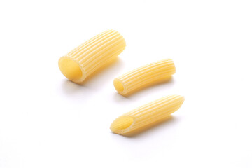 small composition of pasta on white background