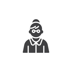 Woman teacher vector icon