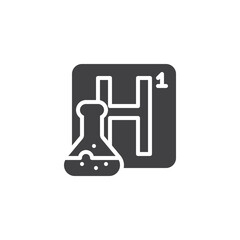 Hydrogen chemical element vector icon