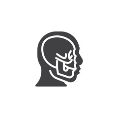 Human skull vector icon