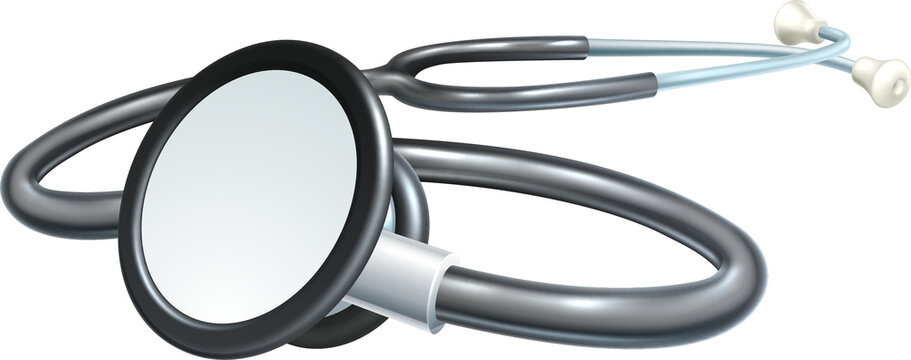A close up illustration of a doctors medical stethoscope