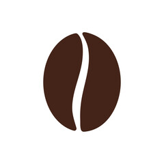 Single solid coffee bean icon