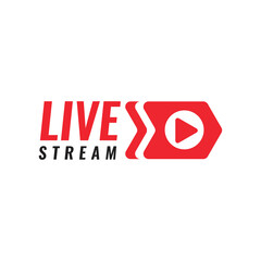 Live stream icon or symbol for broadcasting design