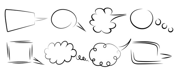 A set of chat bubbles or words clouds. Good for any project.
