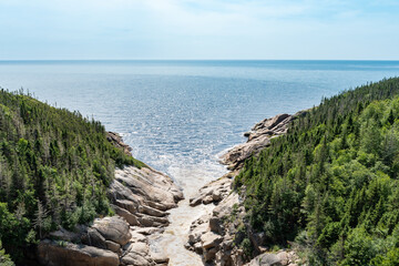 Beautiful coastal landscape in the Côte-Nord region of Quebec, in Canada